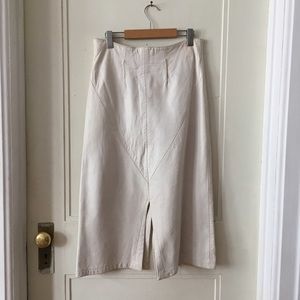 White Leather Skirt
